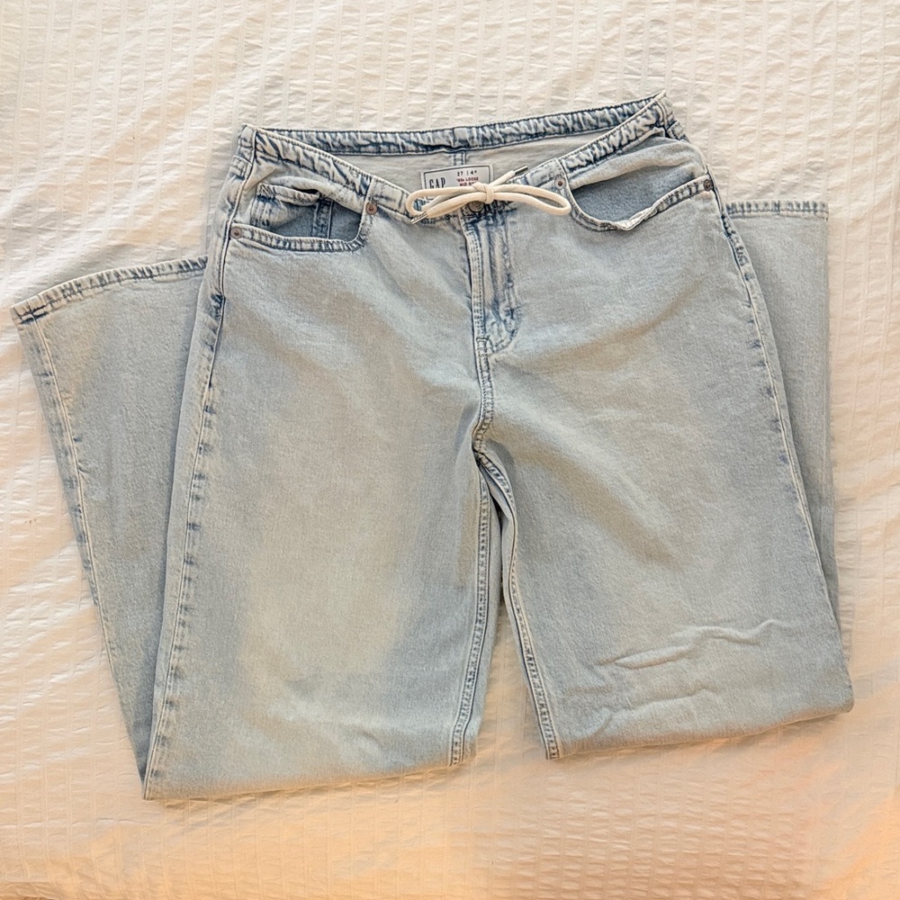 ☁️ GAP Women's Mid-Rise Easy 90’s Loose Jeans SO Soft & So Comfy